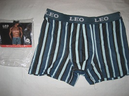 Boxer ray&eacute; bleu noir