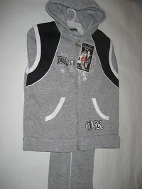 Ensemble 3 pieces gar&ccedil;on gris