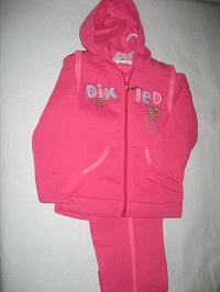 Ensemble 3 pieces fille rose