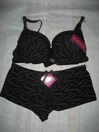 Ensemble soutien gorge / boxer noir